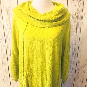 Ali Miles Asymmetrical Crinkle Tunic - Large